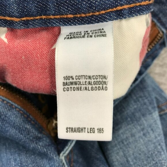 LUCKY BRAND Mens Size 34x28 Short Straight Leg 165 100% Cotton Blue Denim Jeans - Picture 8 of 16